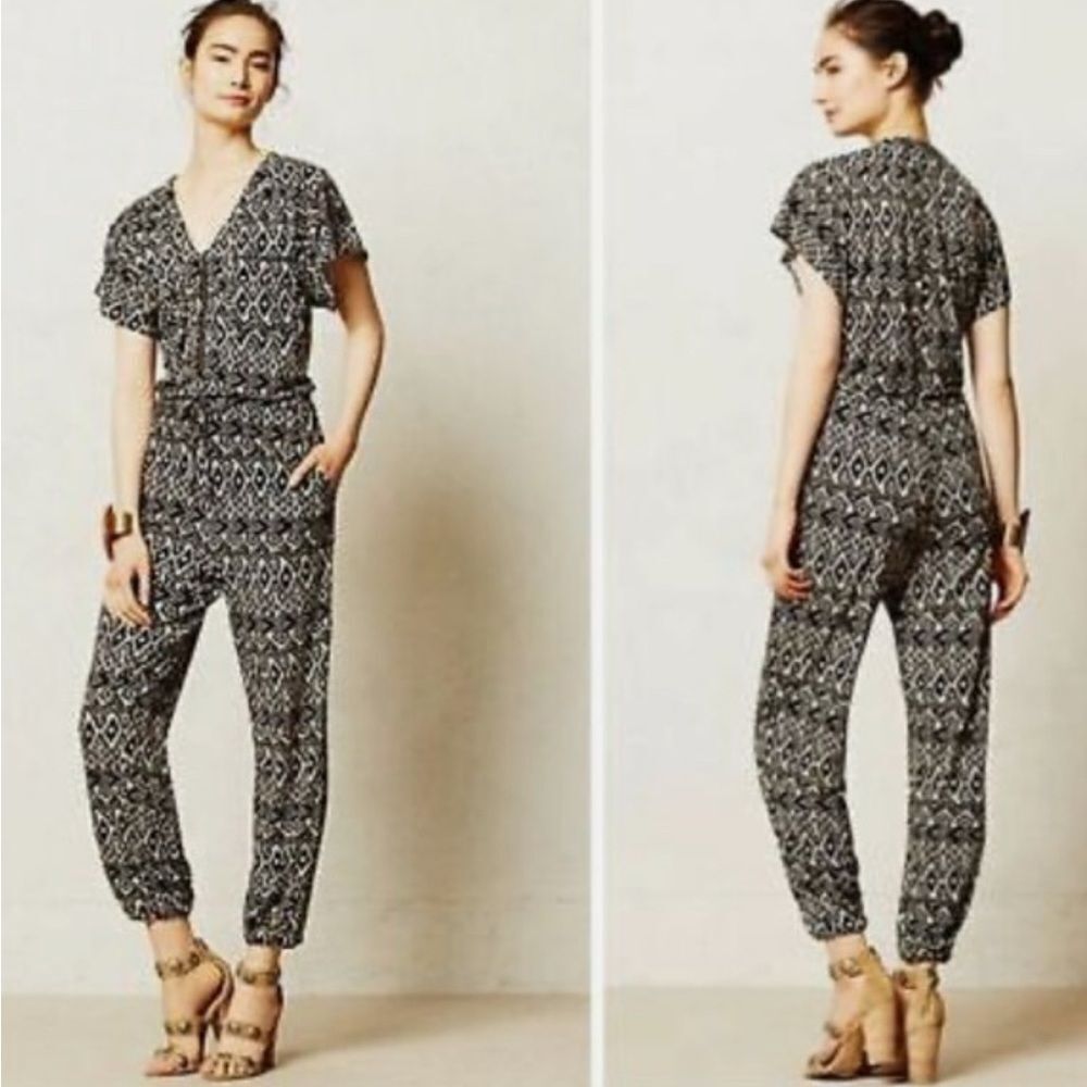 Anthropologie Corey Lynn Calter Franca Tie Waist Jogger Jumpsuit